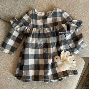 EUC plaid turkey dress